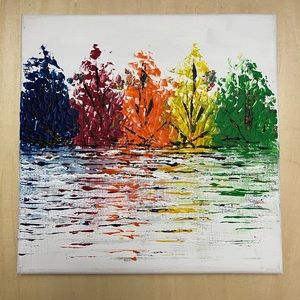 Rainbow Trees Art by Ryanchristyarts